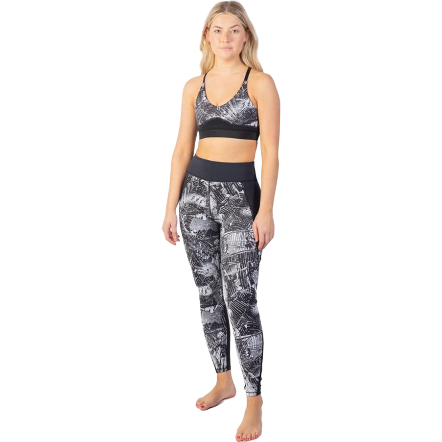 2025 Gul Womens Luna7 SUP Bra LA0303-C1 - Broken Palm / Black